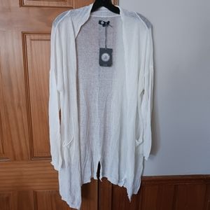 NWT white cardigan women's size Medium